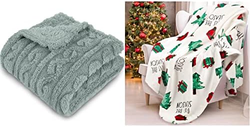 שמיכת תינוק הומריטרית לבנים או לבנות 3D שמיכה מטושטשת רכה לתינוקת לחג המולד שמיכה לספה ולספה