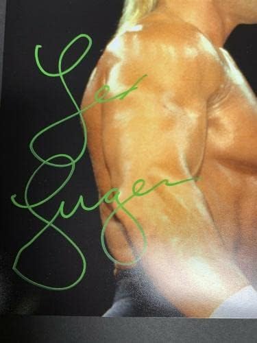 לקס לוגר חתום 11x14 תמונה w/Hulk Hogan WCW PSA AK20774 - תמונות היאבקות חתימה