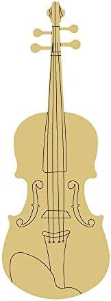 כינור עיצוב על ידי קווי מגזרת גמור עץ מוסיקה להקת צביעת ספר דלת קולב צורת בד סגנון 1 אמנות 1