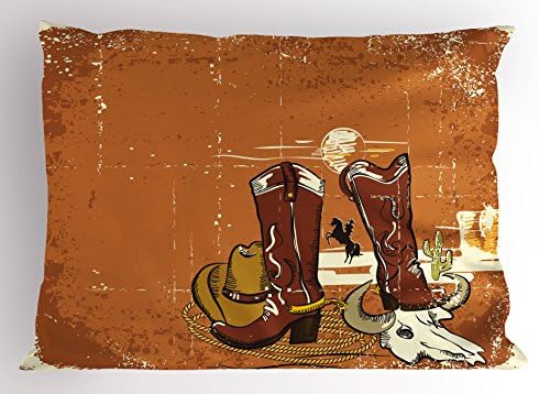 כרית משק חקלאית לונאנית, צלעוני חמניות חמניות שדה דייזי שמש טבע עיצוב קריקטורה ילדותית, דקורטיבי סטנדרט קינג