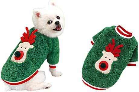 בגדי תלבושות חג המולד של Udebohe כלב, תלבושת פיג'מה של אייל אייל אייל חיית מחמד לחג המולד.