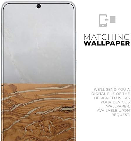 עיצוב Skinz Marble & Wood Mix V1 2 מגן מדבקות ויניל עטיפת עור תואם לתואם ל- Samsung Galaxy S20