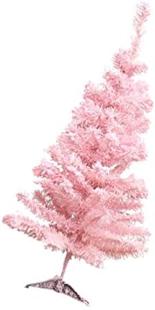 AMOSFUN 60 סמ עצי אורן מיני מלאכותיים סיסל עץ חג המולד מיני אורן עץ אורן ורוד עץ ארז לחג המולד שולחן עליון עיצוב חורף