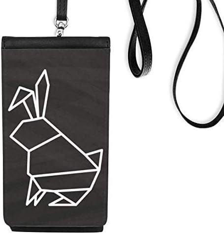 ארנבי אוריגה צורה גיאומטרית ארנק טלפון ארנק תליה כיס נייד כיס שחור