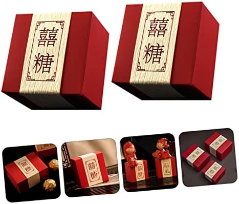 ABAODAM 15 יחידות קופסאות קופסאות קופסאות קופסאות אדומות לקופסאות לחתונה קופסאות חידוש קופסאות שוקולד ממתק מיכל קופסת