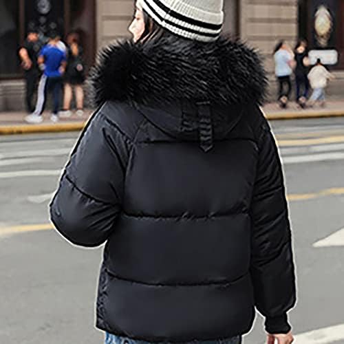Prdecexlu מעיל שרוול ארוך לנשים חידוש בתוספת גודל ז'קט גודל חורף עם כיסים עבה מותאם רך