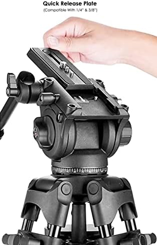 אלומיניום קוואד צינור מקצועי 72 חצובה עבור Canon EOS Rebel T6