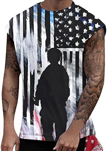 ארוך שרוול חולצה גברים סט גברים מקרית גופיות אמריקאי דגל הדפסת שרוולים שרירים פטריוטית בתפזורת חולצות