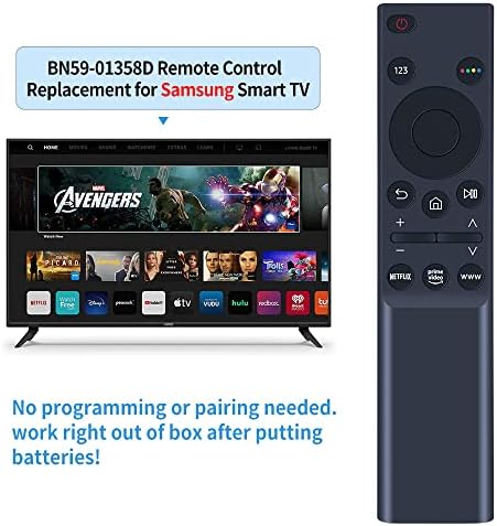 BN59-01358D החלפת שלט רחוק תואם לסמסונג AU7000 4K UHD חכם טלוויזיה 2021 דגמים עם כפתורי Primevideo של נטפליקס