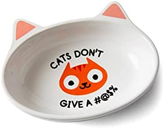 חתולים לא נותנים *@!! צלחת חתול קרמיקה