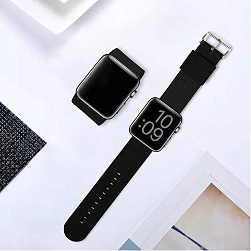 רצועות שעון מתכווננות Chinber - רצועות פס החלפת ניילון עבור Apple Watch 38/40 ממ, תואמות לסדרת Apple Watch 3/2/1