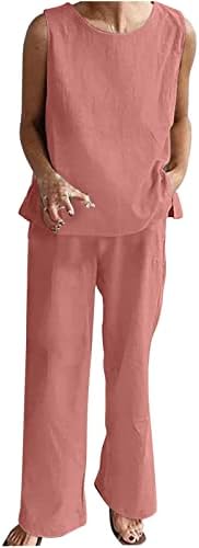 קיץ 3 חתיכות לבגדי פעילות נשים תלבושות כותנה פשתן קובע חולצת שרוול ארוכה מוצקה מכנסיים קצרים מכנסיים קצרים