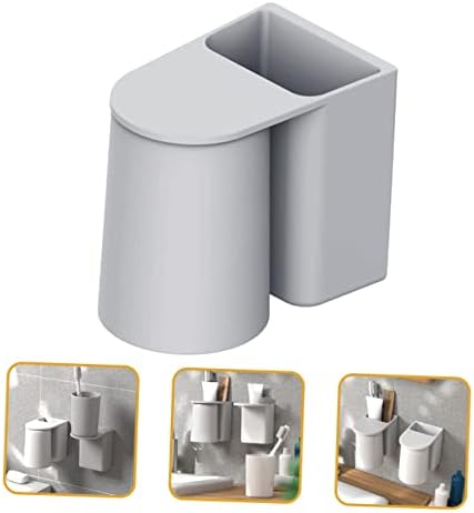 Cabilock 5 יחידות מחזיקים חשמלית הר-מברשת שיניים מברשת שיניים ביתי מפלסטיק יחיד לעיצוב אחסון רכוב קיר מקלחת