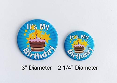זה כפתור יום ההולדת שלי כפתור שמח - סיכות יום הולדת למסיבה למבוגרים, ילדים, גברים או נשים - תגי יום הולדת - לפי תעודת זהות