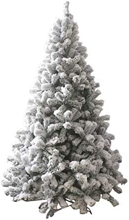 ZPEE HIGH DENISITY שלג נוהר עץ חג המולד, חומר מלאכותי PVC עץ אורן עם קישוט עמדת מתכת קל לקישוט קל להרכיב עץ חשוף