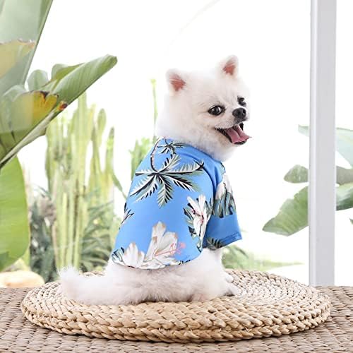 בגדים לכלבים קטנים חיות מחמד קיץ חולצות טורטים בהוואי בסגנון חולצת כלבים פרחונית חולצות הוואי מודפסות חולצות נושמות בגדים מגניבים