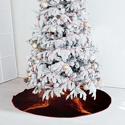גיטריסט - סדרת חצאית עץ חג המולד לוהטת אדומה קטיפה רכה מכוסה למסיבת חג המולד קישוטים חגיגיים מקורה בחוץ