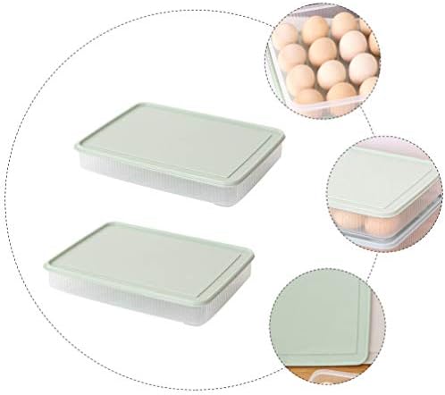 מיכלי מזון מקרר ארגונית בינס פלסטיק לגיבוב ביצה מחזיק עם כיסוי רב תכליתי אחסון מארגני 24 רשת פלסטיק ארגונית עבור מקרר