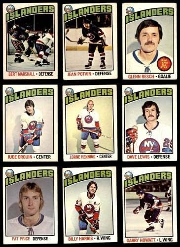 1976-77 O-PEE-CHEE New York Ensher Team Set 3.5-VG+-כרטיסי הוקי לא חתומים