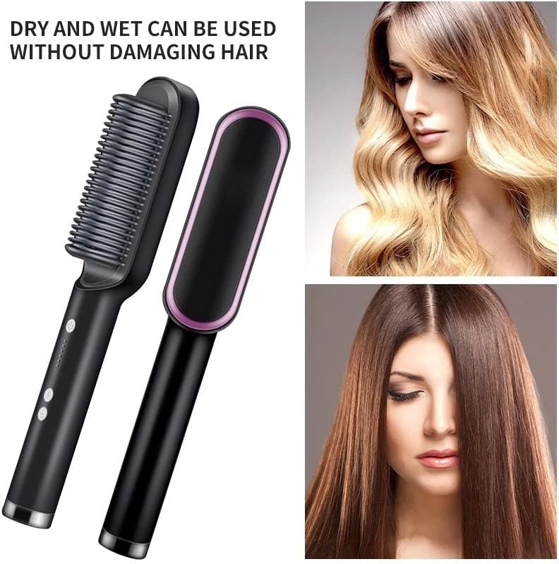 XWWDP מברשת שיער רב -פונקציונלית מברשת חימום מברשת תלתל מסרק סטיילר יישור שיער יישור זקן ברזל