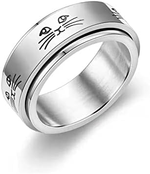 טבעת טבעת ספינר מקסימה טבעות טבעות לחרדה נירוסטה נירוסטה חמוד חיית מחמד אנטי חרדה רצועת אצבעות מתח מקלה על