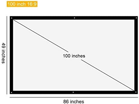 TWDDYC מסך נייד חיצוני 16: 9 מסך הקרנה קדמית ואחורית מסך הקרנה סופר דק מסך
