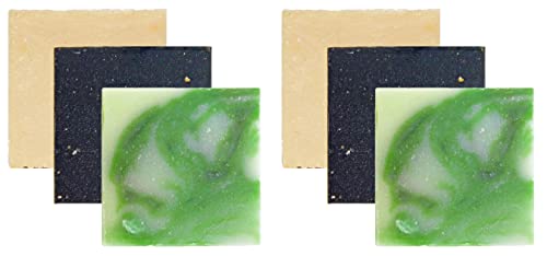 ארומטים ארציים סבון טבעי-6 חבילות-אלוורה טרייה, זפת אורן, רום מפרץ-4.5 אונקיות / בר-תוצרת ארצות הברית