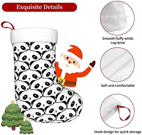 Cutedwarf Panda Christma Stockings קישוטי עץ חג המולד גרבי חג המולד למסיבות חג חג המולד מתנות 18 אינץ '