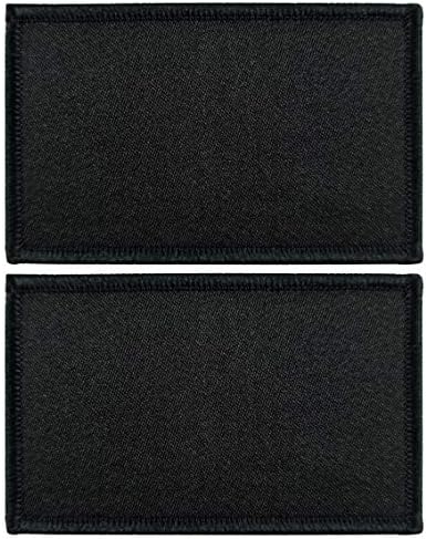 JBCD 2 חבילה טלאי דגל שחור מוצק צבע טהור טלאי טקטי טלאי גאווה טלאי דגל לבגדים טלאי כובע טלאי צוות צבאי