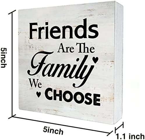 ידידות כפרית שלט עץ שלט עץ חברים הם המשפחה שאנו בוחרים קופסאות עץ שלט חווה בית שולחן שולחן מדף שולחן עיצוב חבר הטוב ביותר