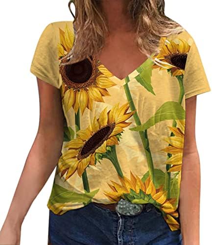 קצר שרוול גרפי חולצות לנשים חולצות קל משקל אופנה צוות צוואר בתוספת גודל טרנדי מקרית קיץ