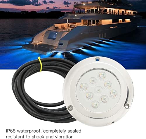 יאכטה אור מתחת למים, צריכת חשמל נמוכה בריכת שחייה אור עמידה בהלם DC 12V -24V IP68 אטום למים לסירה