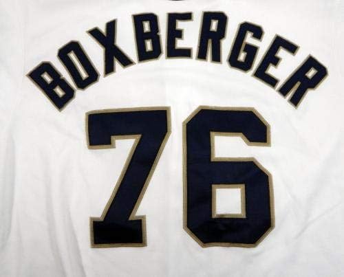 סן דייגו פדרס בראד בוקסברגר 76 משחק הונפק ג'רזי לבן - משחק משומש גופיות MLB