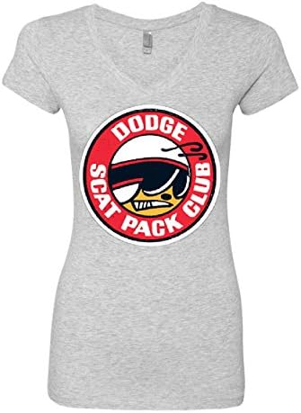 חולצת טריקו של דודג 'סקאט חבילה לנשים V-Neck Women 1970 Dodge Club Logo