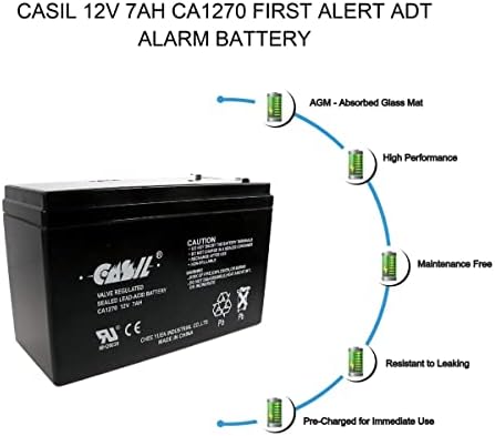 CASIL 12V 7AH CA1270 מערכות אבטחה 623 סוללה החלפה 12V 7AH