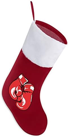 כפפות אגרוף אדומות בהתאמה אישית של גרב חג המולד של חג המולד קישוטי מפלגה משפחתית