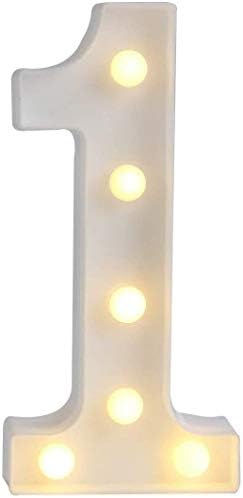 LED מספר 5 שלט אורות 5 שלט תאורה מושלם לאירועים או לעיצוב הבית אור ליל יום הולדת לחתונה מסיבת יום הולדת סוללה מנורה מנורה