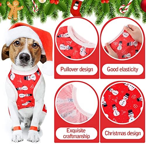 12 חתיכות חג המולד כלב חולצה בתפזורת כלב חג המולד תלבושת חג המולד כלב בגדי גור חג המולד חולצה לכלבים קטנים חג המולד