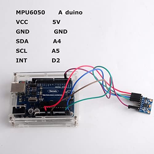 Stemedu 5pcs 6 dof gy-521 MPU-6050 מודול חיישן 3 גירוסקופ ציר + 3 תאוצה ציר 16 סיביות ממיר מודעות IIC I2C עבור Arduino