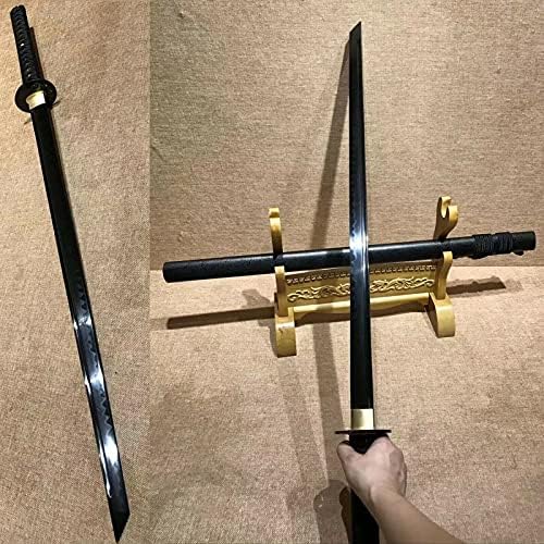 PJXC מלא חימר שחור מחוסם T10 פלדה יפנית קטנה סמוראית חרב חדה