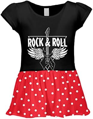 Haase Unlimited Rock & Roll - Rocker School Music School תינוקת/שמלת צלעות תינוקות פעוט
