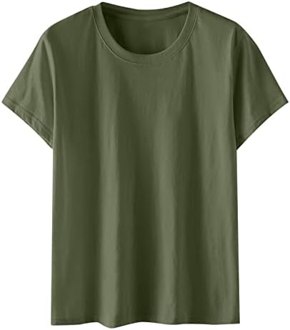 חולצת טוניקה של נשים נוקשיות נושמות חולצה בצוואר צוואר צוואר טוניקה רופפת כושר חולצה שרוול קצר 2023 חולצות קז'ואל קיץ