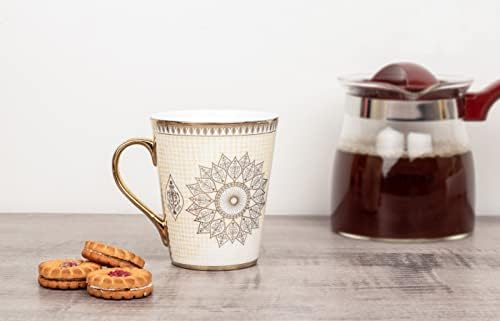 ספל קפה קרמיקה בעבודת יד של Semora Specs Indian Indian Disping של 3, כוסות קפוצ'ינו, כוסות קפה, כוסות קפה בריטיות,