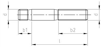DIN 939 חתיכים מטריים, M18X45 ממ אורך נומינלי, מרכז רגיל, A4 נירוסטה