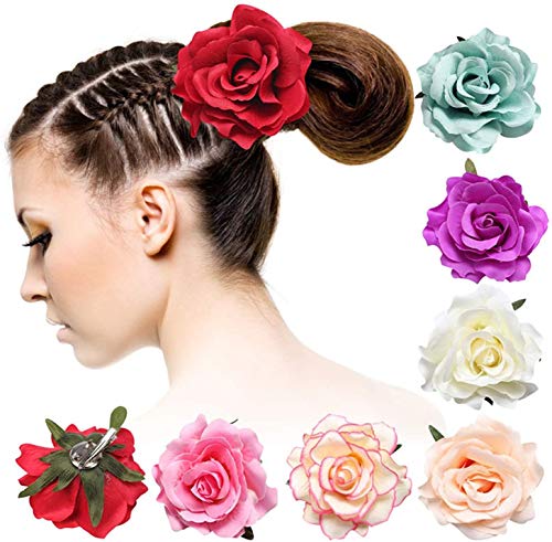 חבילה של 1, אופנה קמליה בארטס קליפ שיער לנשים אביזרי שיער בנות וזה סיכות סיכות של ורדים לנשים