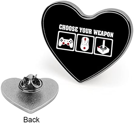בחר סיכות כפתור משחקי משחקי הנשק שלך למשחקים לתרמיל סיכות תג בצורת לב סיכות סיכה חמודות לקישוטים למסיבות