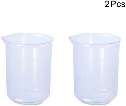 AICOSINEG 2 יחידות מדידה כוסות מדידה 300 מל כוסות מדורגות פלסטיק PP פלסטיק כוסות בירור כוס נוזל סולם נוזל מדידה כוסות ערבוב