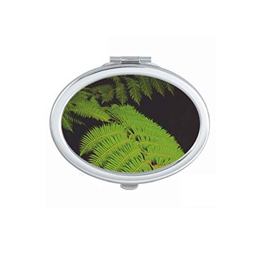 ירוק העלים תמונה טבע מראה נייד לקפל יד איפור כפול צד משקפיים