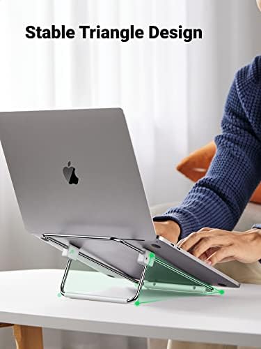מחשב נייד Ugreen עמדת שולחן כתיבה מתכווננת מחשב נייד נייד מחשב מחשב מחשב מחשב תואם ל- MacBook Pro, MacBook Air, 11 עד 16 אינץ