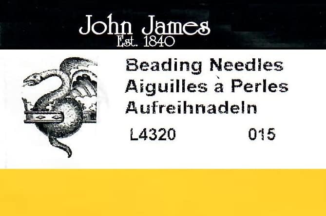 ג'ון ג'יימס מחט חרוזים באנגלית, L4320-015 1.725 , גודל 15, 25 חתיכות